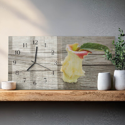 Horizontal wall clock Apple core