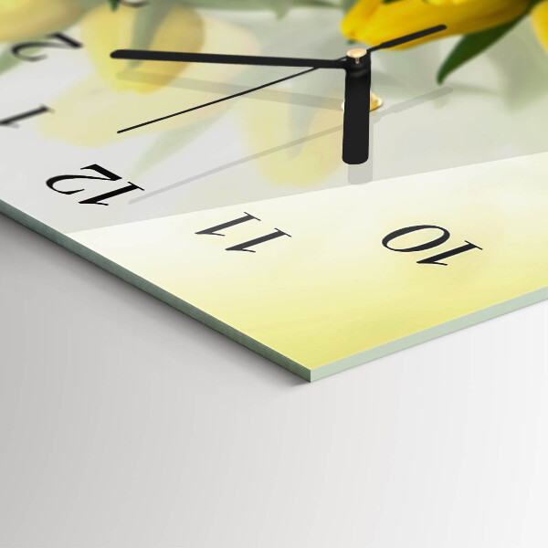 Horizontal wall clock Tulips