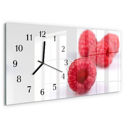 Horizontal wall clock Raspberries