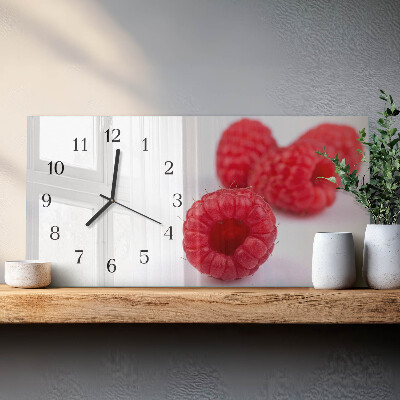 Horizontal wall clock Raspberries