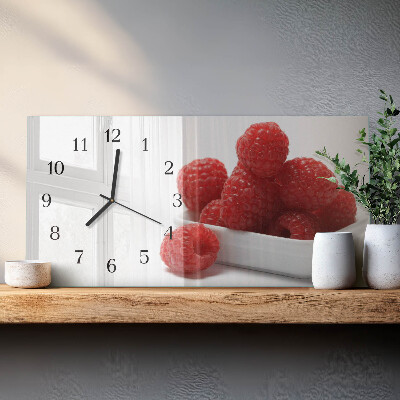 Horizontal wall clock Raspberries