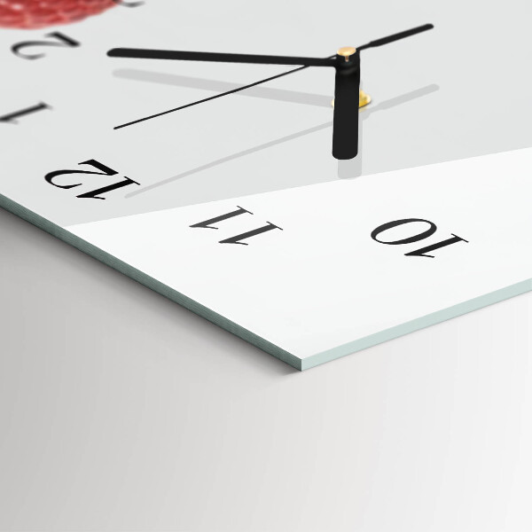 Horizontal wall clock Raspberries