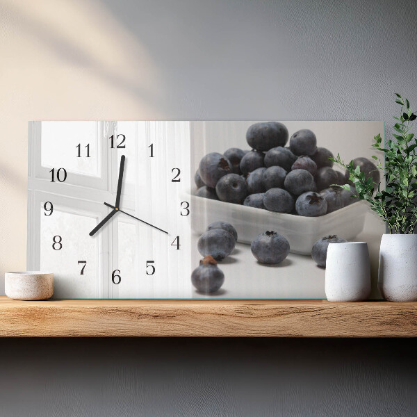 Horizontal wall clock Berries