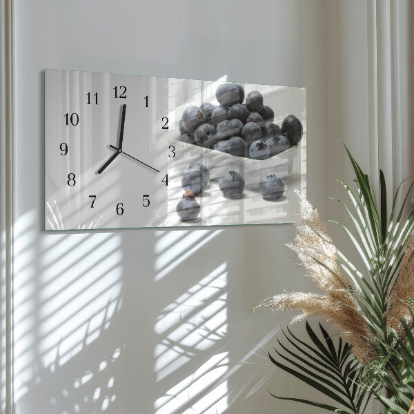 Horizontal wall clock Berries
