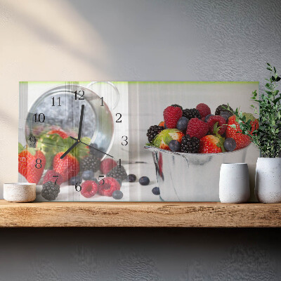Horizontal wall clock Forest fruits