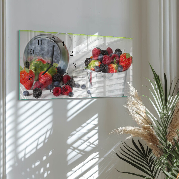 Horizontal wall clock Forest fruits