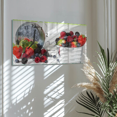 Horizontal wall clock Forest fruits