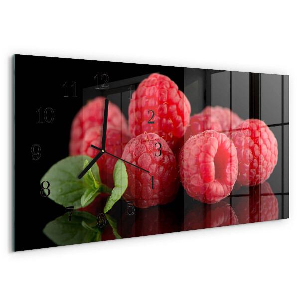 Horizontal wall clock Raspberries