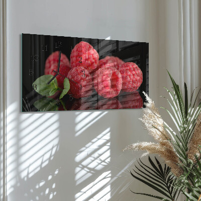 Horizontal wall clock Raspberries