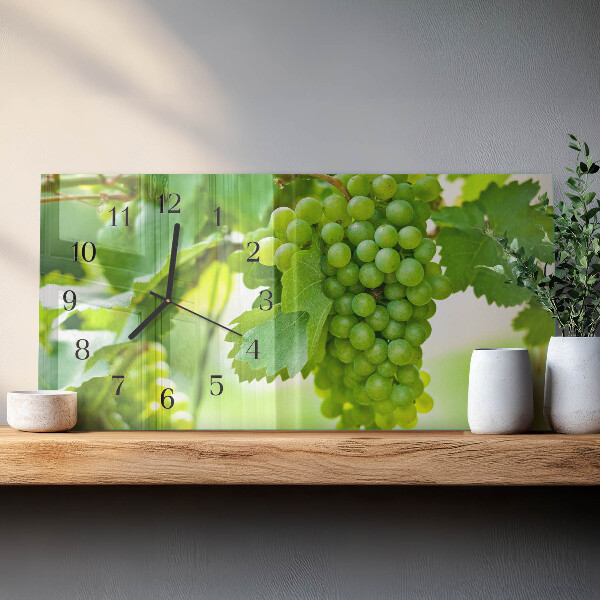 Horizontal wall clock Grapes
