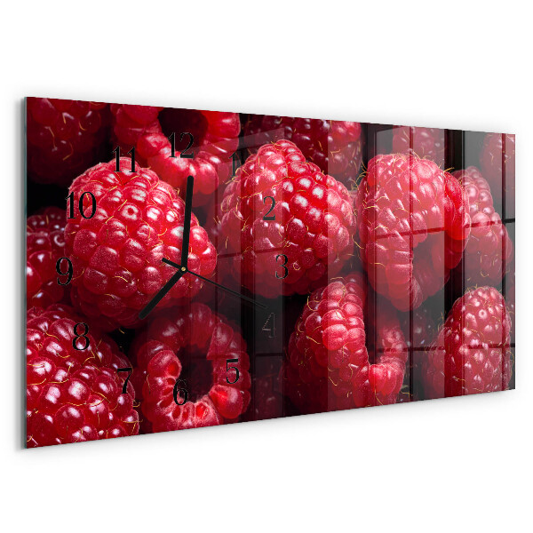 Horizontal wall clock Raspberries