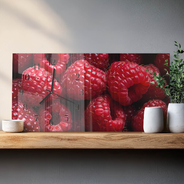 Horizontal wall clock Raspberries