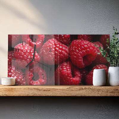 Horizontal wall clock Raspberries