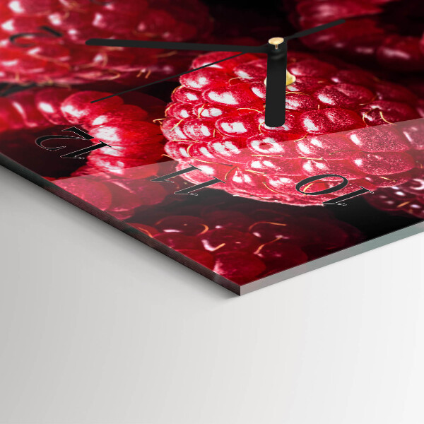 Horizontal wall clock Raspberries