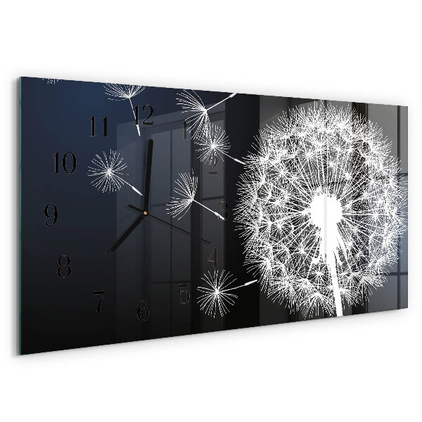 Horizontal wall clock Dandelion