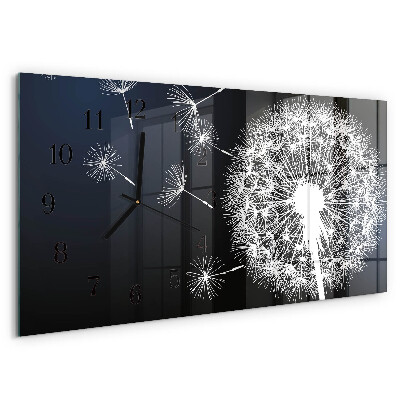 Horizontal wall clock Dandelion
