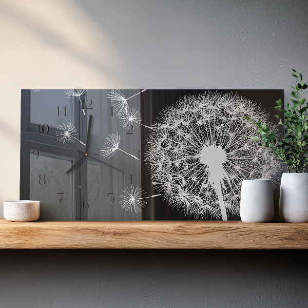 Horizontal wall clock Dandelion