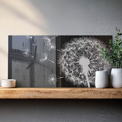 Horizontal wall clock Dandelion
