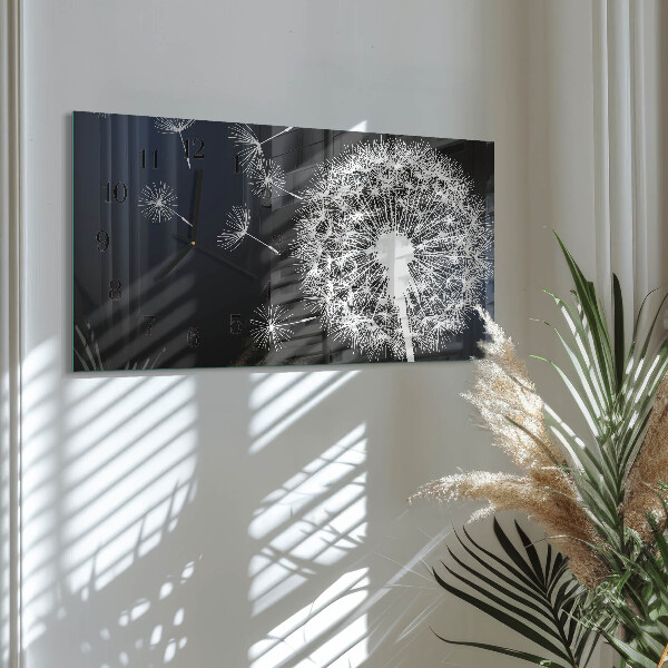 Horizontal wall clock Dandelion
