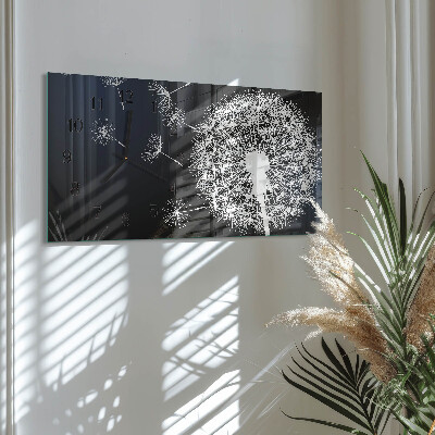 Horizontal wall clock Dandelion
