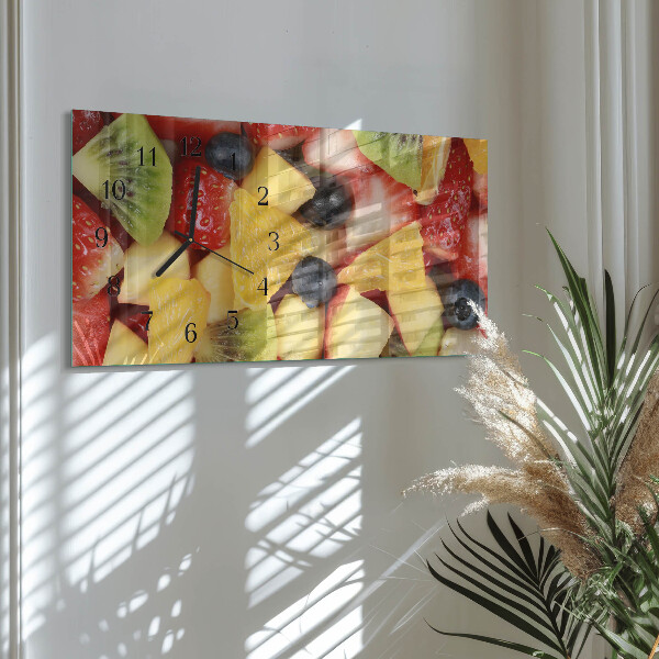 Horizontal wall clock Fruit salad