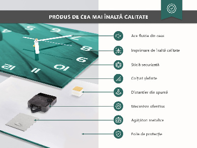 Horizontal wall clock Fruit salad