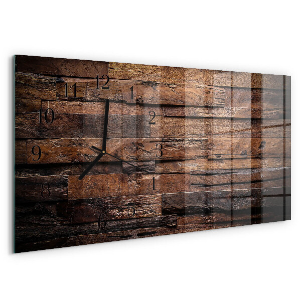 Horizontal wall clock Wood
