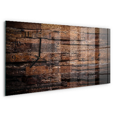 Horizontal wall clock Wood