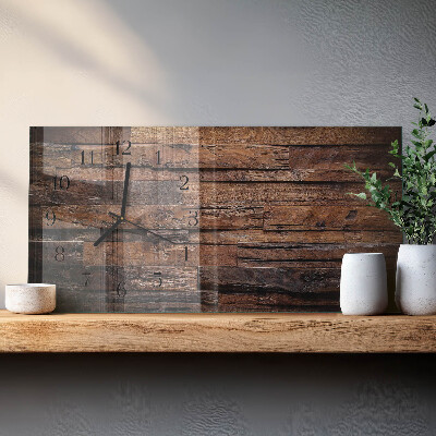 Horizontal wall clock Wood