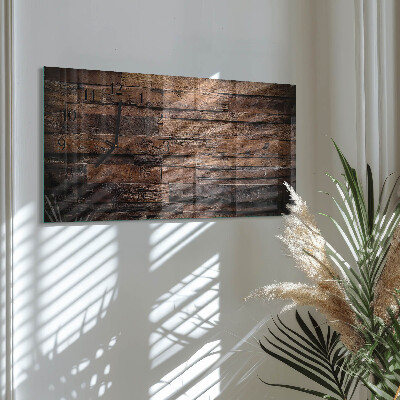 Horizontal wall clock Wood