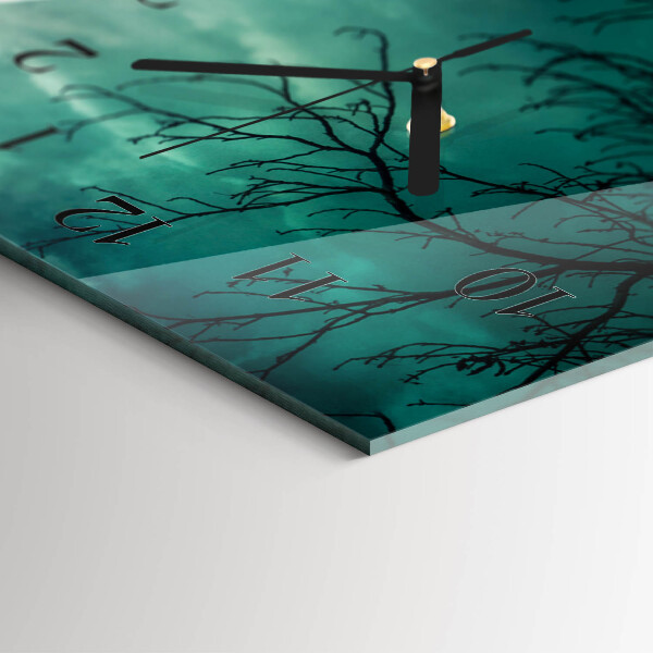 Horizontal wall clock Moon