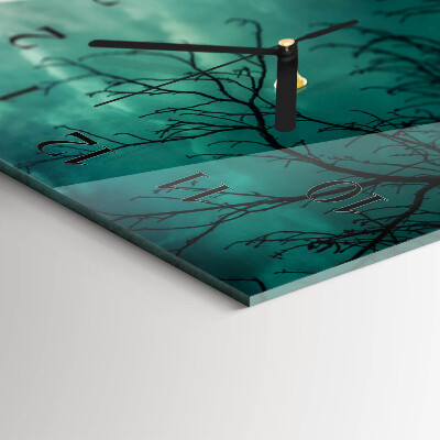 Horizontal wall clock Moon