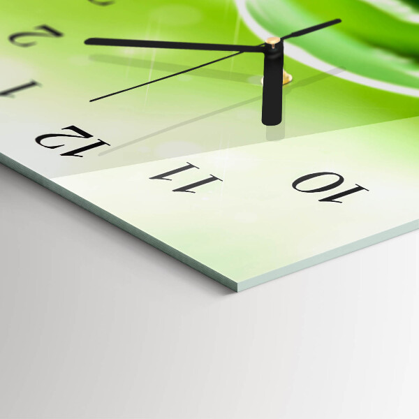 Horizontal wall clock Drops of water