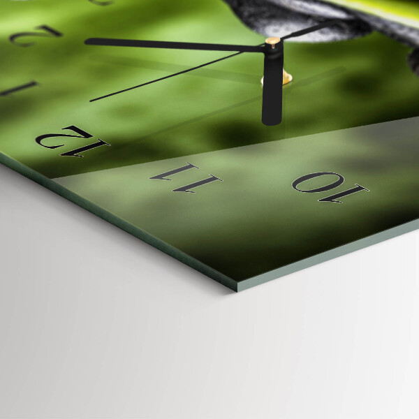 Horizontal wall clock Zen stones