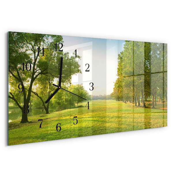 Horizontal wall clock The greenery of nature