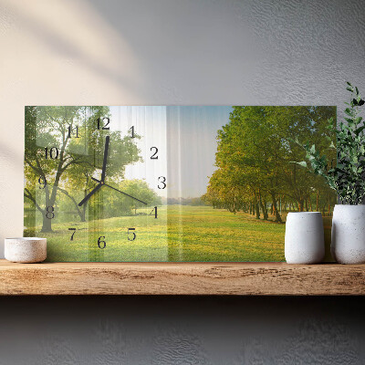 Horizontal wall clock The greenery of nature