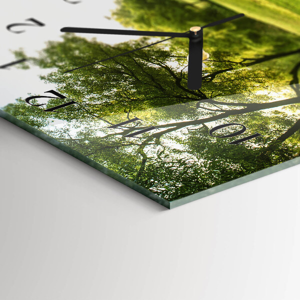 Horizontal wall clock The greenery of nature