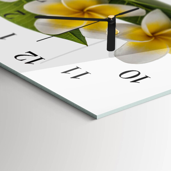 Horizontal wall clock Flowers