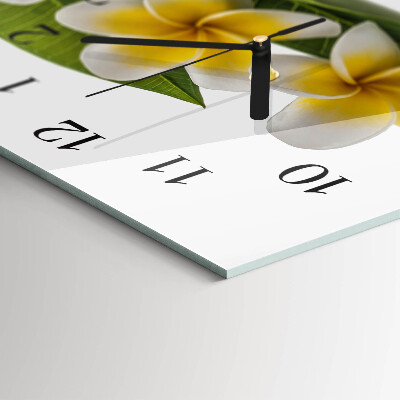 Horizontal wall clock Flowers
