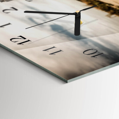 Horizontal wall clock Motorbike