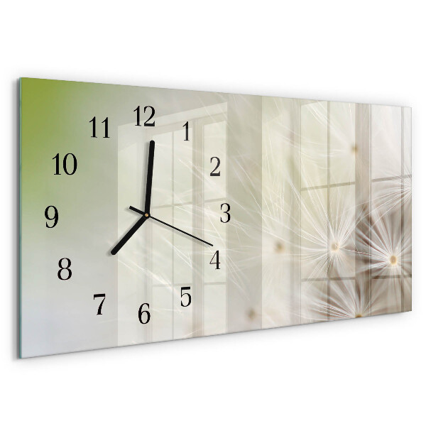 Horizontal wall clock Dandelion
