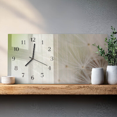 Horizontal wall clock Dandelion