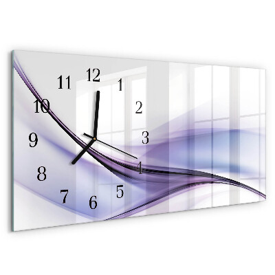 Horizontal wall clock Waves of color