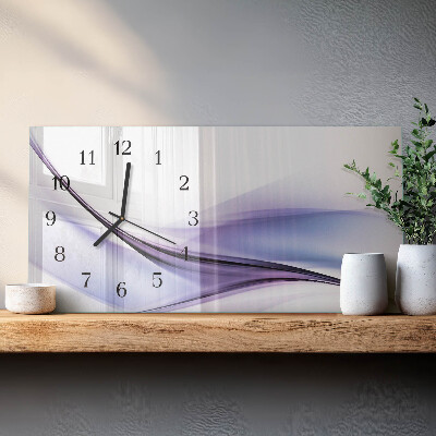 Horizontal wall clock Waves of color