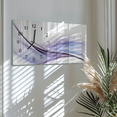 Horizontal wall clock Waves of color