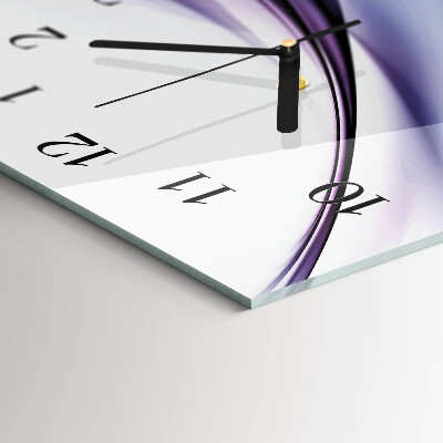 Horizontal wall clock Waves of color
