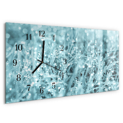 Horizontal wall clock Cold dew