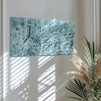 Horizontal wall clock Cold dew