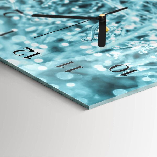 Horizontal wall clock Cold dew
