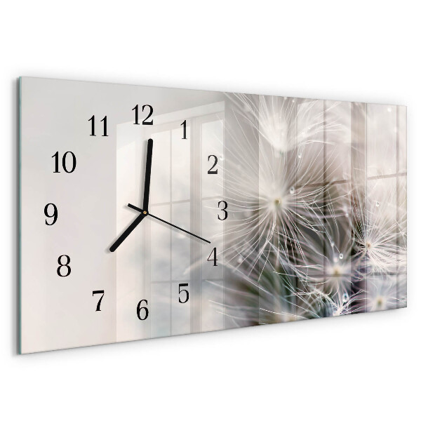 Horizontal wall clock Dandelion